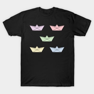 Pastel paper boats set T-Shirt